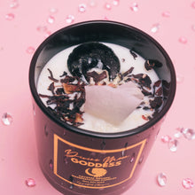 Load image into Gallery viewer, Divine Moon Goddess Crystal Infused Manifestation Candle & Clear the Air Cleanse Kit