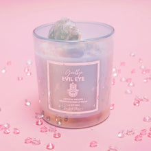 Load image into Gallery viewer, Goodbye Evil Eye Crystal Infused Manifestation Candle